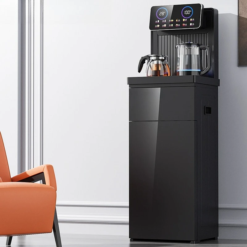 Household intelligent vertical water dispenser with a bucket under it, multi-functional fully automatic 2026 new tea bar machine