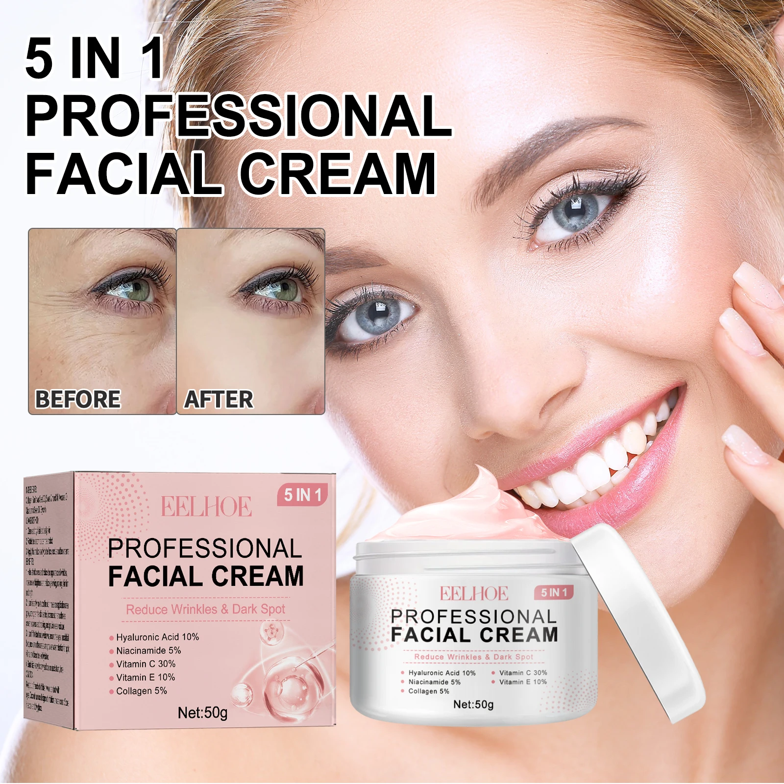 5-in-1 Firming Cream – Smooths lines, brightens spots, hydrates & lifts skin