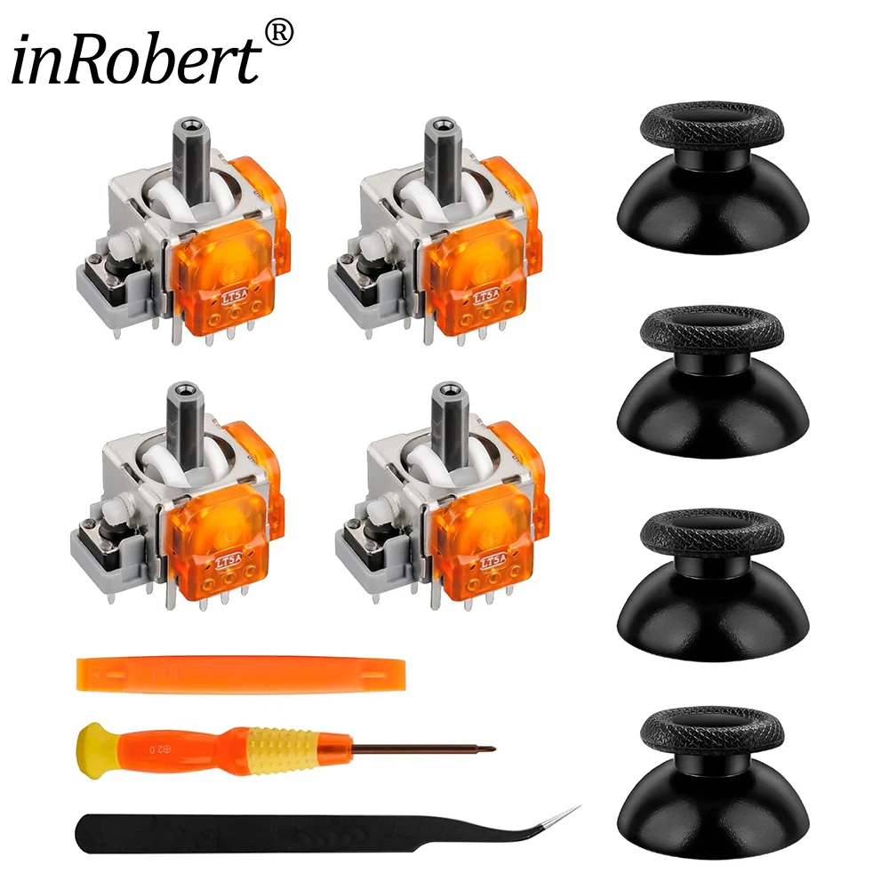 Para controlador ps5 tmr joysticks eletromagnéticos substituição anti-deriva resistência magnética vara polegar acessórios 2/4 pac