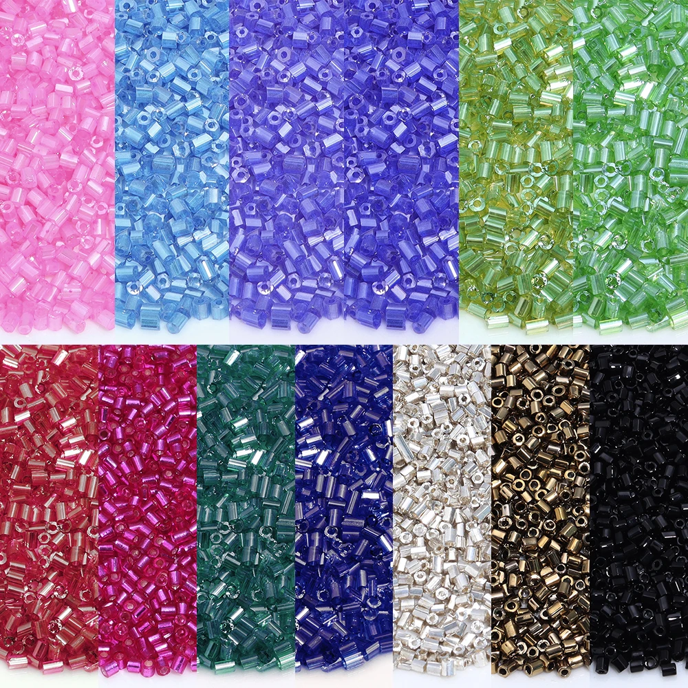 2mm Colorful Japan Glass Seed Beads 10/0 Loose Spacer Seed Beads for Needlework Craft Making DIY Charms Handmade Sewing