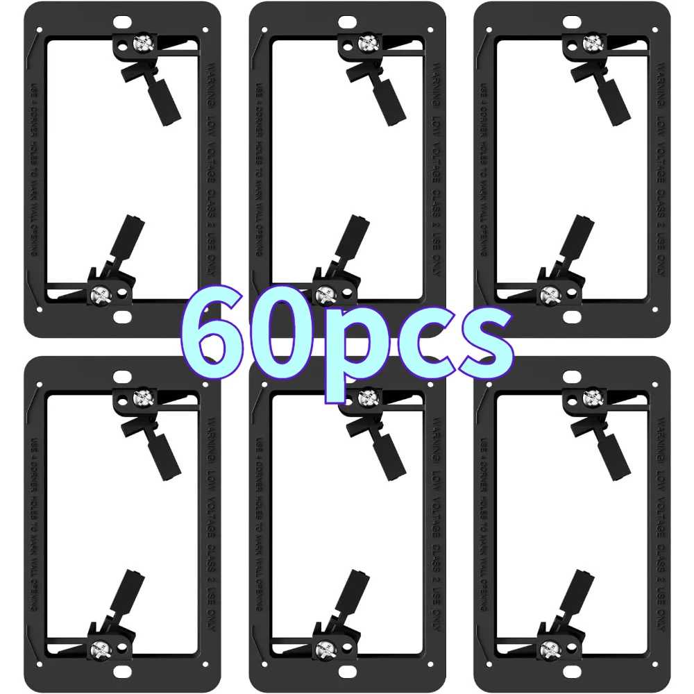 

60Pack Low Voltage Mounting Bracket 1 Gang for Single Gang Wall Plate Low Voltage Box for Old Work Telephone Wires Network Cable