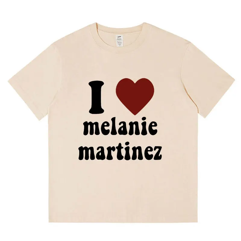 I Love Melanie Martinez T Shirt Men\'s Fashion Casual Short Sleeve T-shirt Harajuku Vintage Oversized Cotton T-shirts Streetwear