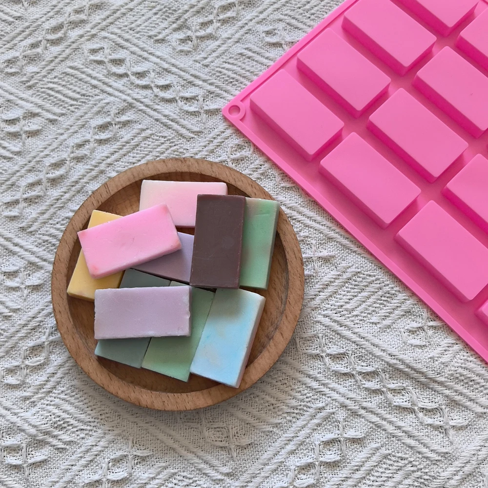 1 قطعة قالب سيليكون مستطيل 20 تجويف، يستخدم للشوكولاتة والحلويات والبسكويت وقوالب خبز غير لاصقة ذاتية الصنع