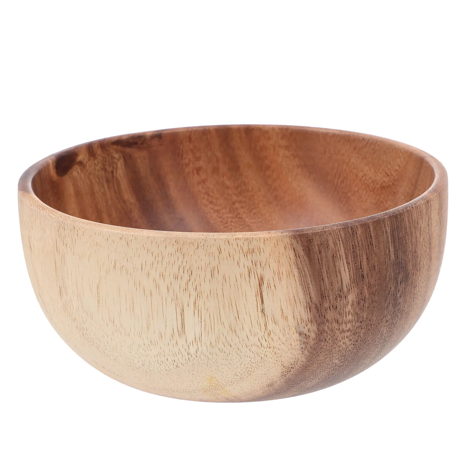 

Acacia Wood Bowl Natural Safe Material Smooth Surface Soup Salad Rice Storage Container Kitchen Japanese Style