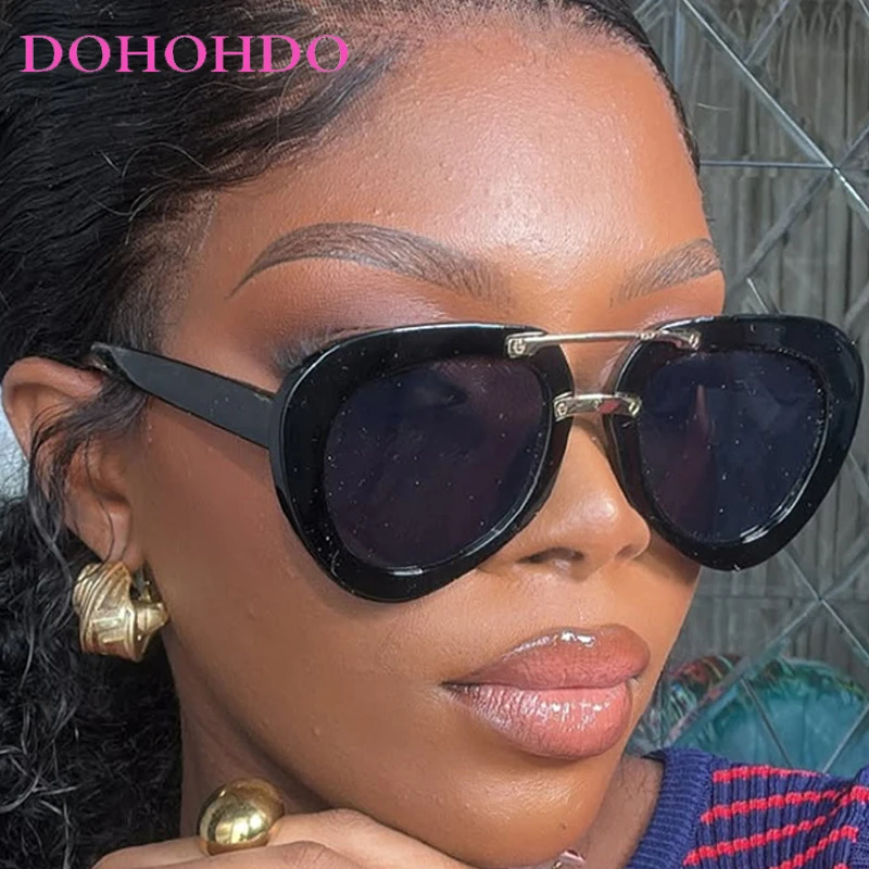 

2026 New Retro Personality Oversized Frame Women Sunglasses Pilot Men Sunglass Summer Shades Drive Traveling Punk Eyewear UV400