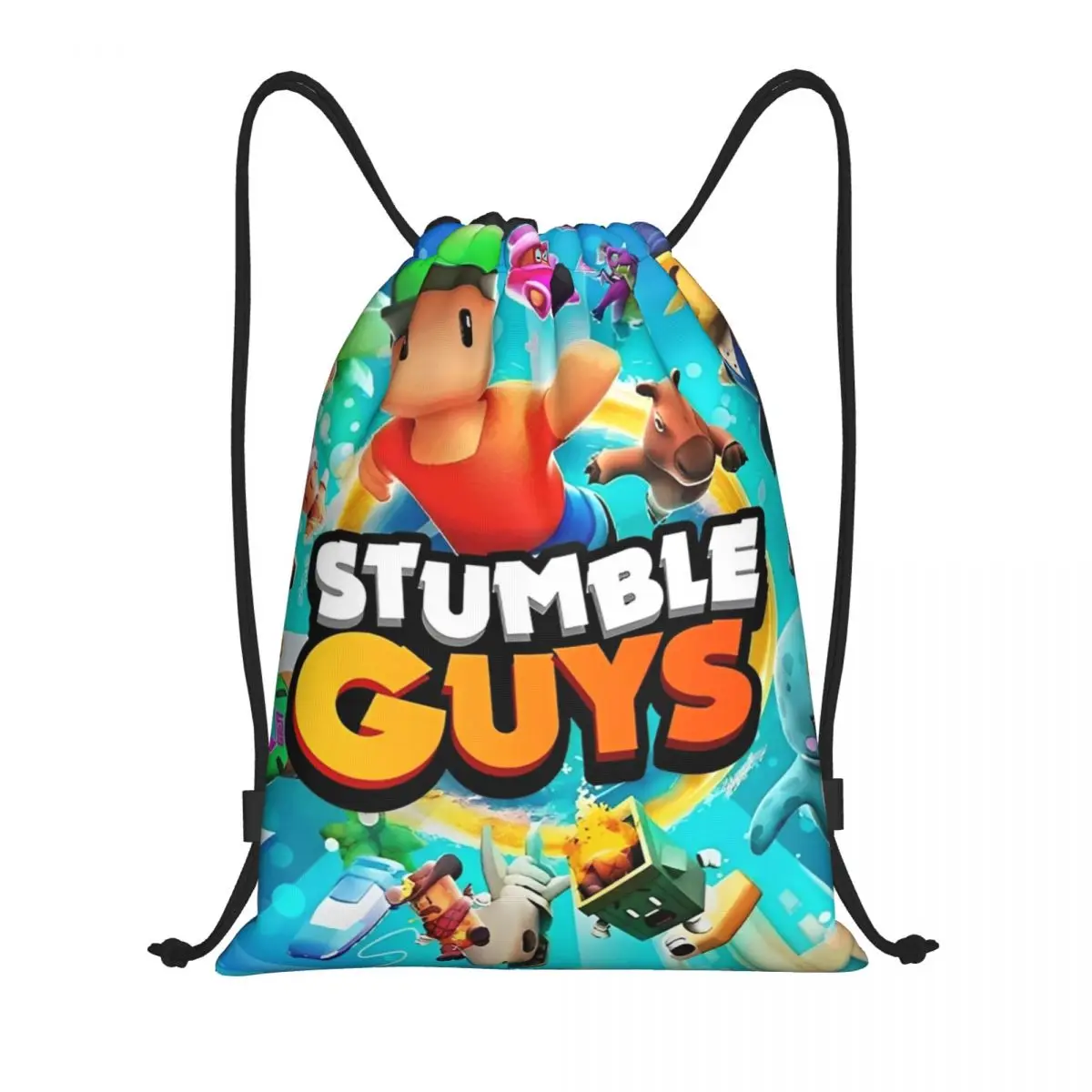 

Рюкзак на шнурке для игр Stumble Guys, спортивный рюкзак для спортзала, сумки на шнурке для пеших прогулок