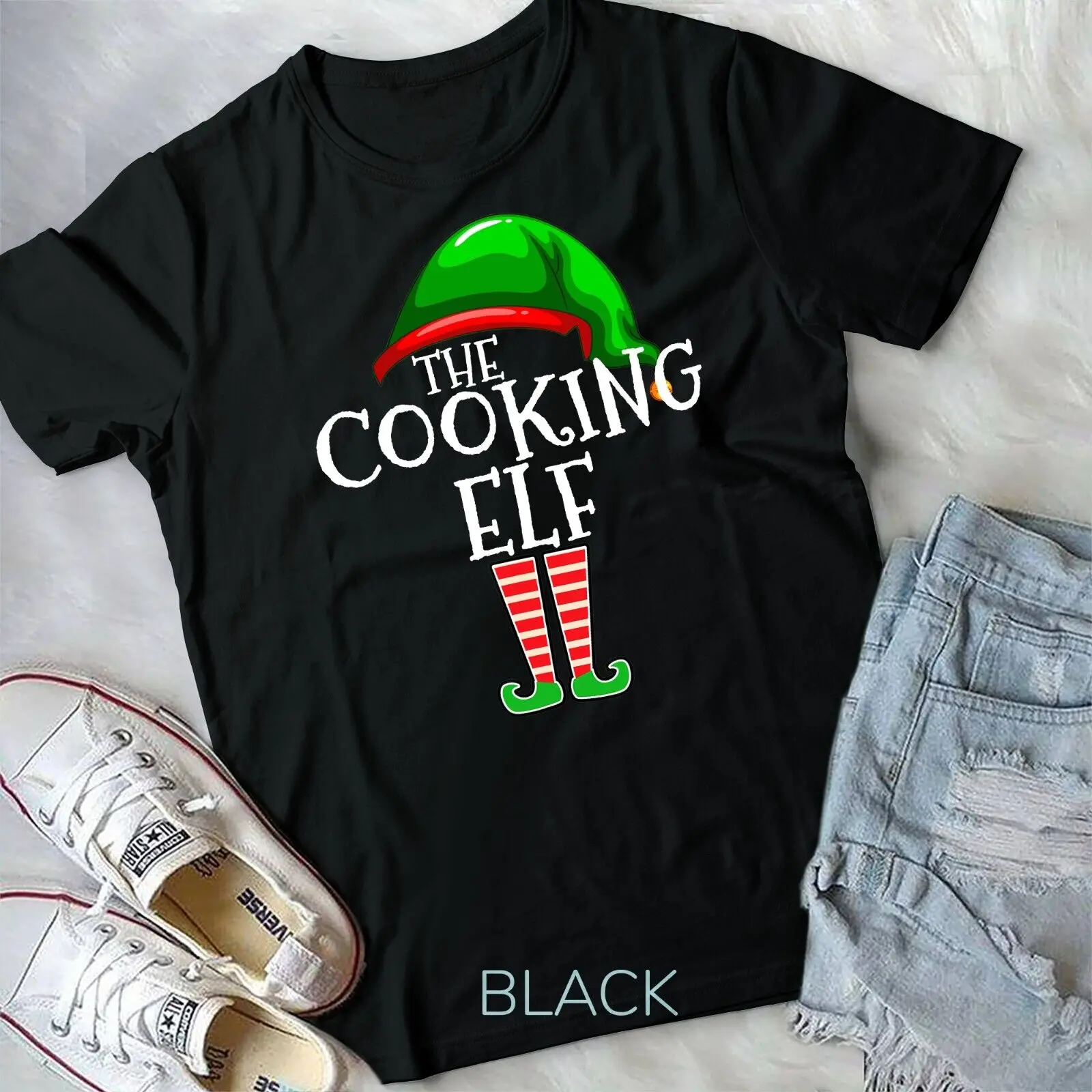 

Cooking Elf Group Matching Family Christmas Gift Cook Bake Unisex T-shirt