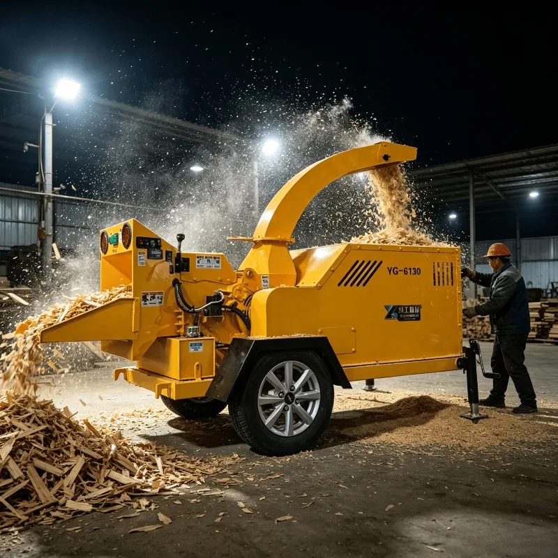 30cm Max Diameter Hydraulic Wood Chipper Shredder Branch Crusher for Tree Trunks Large Wood Logs Processing Work Use