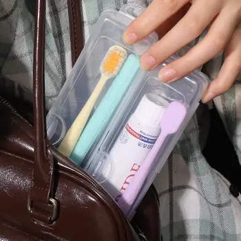 5/1個裝 便攜式透明牙刷保護套 塑膠旅行露營收納盒 浴室家居收納用品 10 最佳銷售 旅行牙刷架 - №3
