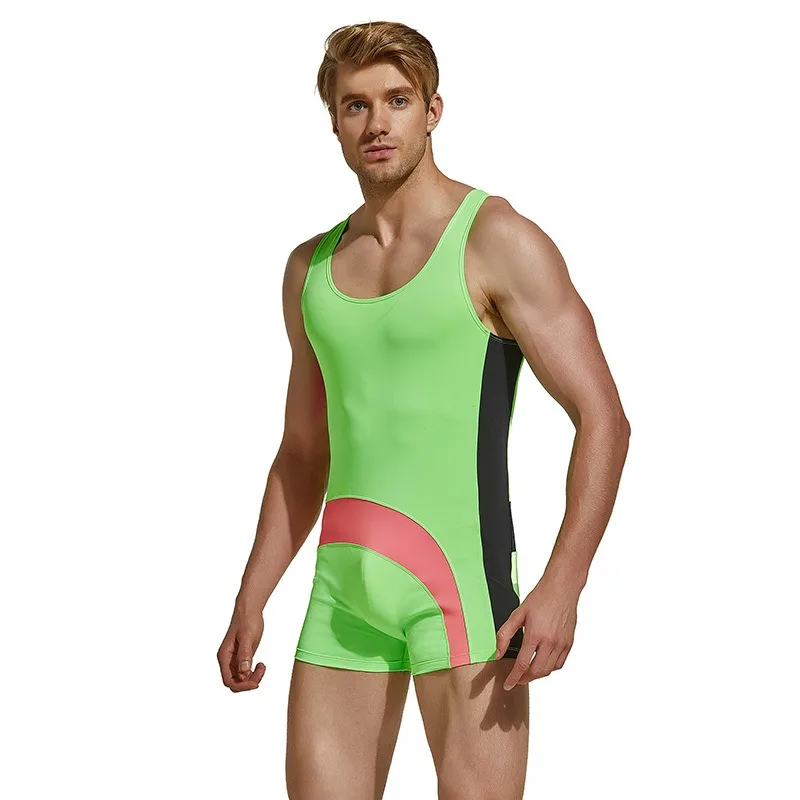 

2025 Beach New men's nylon vest, color matching personalized men's one-piece vest wholesale, men's swimsuit 220701