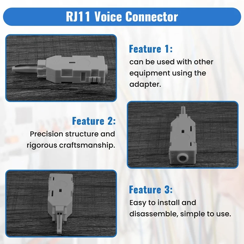 10 Stuks 110 Testkop Rj11 Voice Connector Mdf Check Telefoon Stem Voor Krone Module Telecom Patch Panel