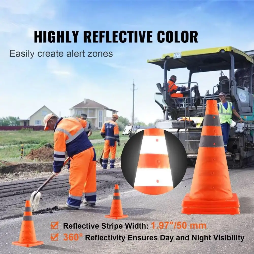 

Gifts Multi Purpose Collapsible Traffic Cones Pop up Traffic Emergency Pop-up Cones Warning Post Reflective Safety Cone