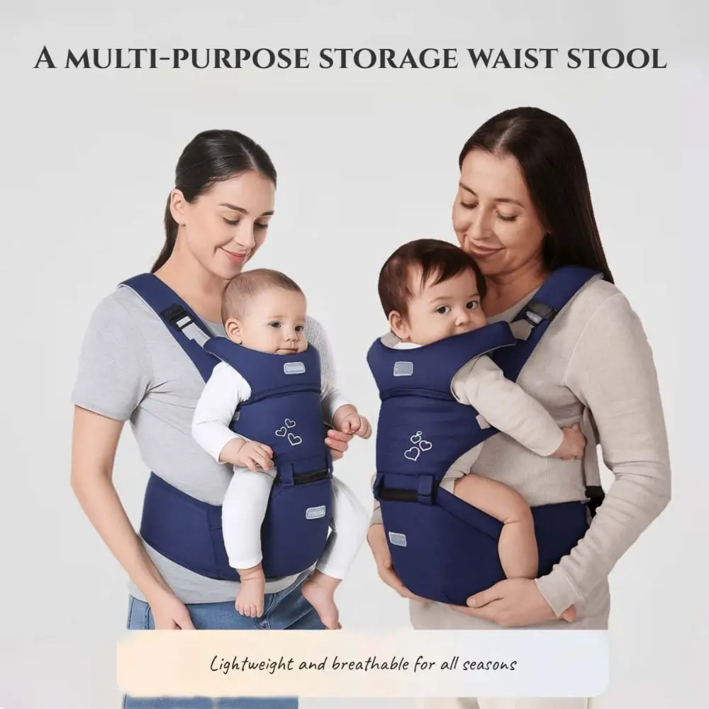 

Newborn Front Holding Baby Carrier Sling Design Soft Material Baby Waist Stool Waist Stool Strap 360 Ergonomic Carrier