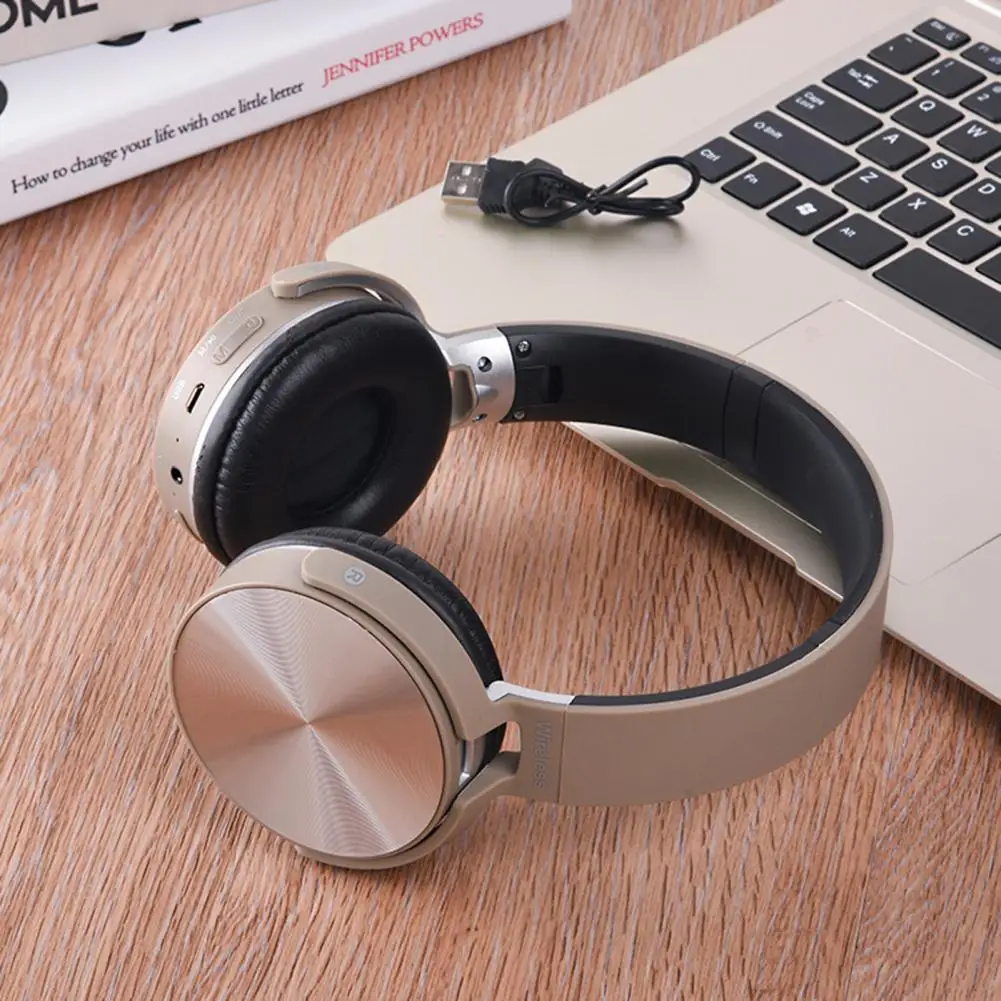 Stable Transmission 1 Set Practical 40mm Horn HiFi Sound Wireless Headset Subwoofer Headset Ergonomics Design   Daily Use