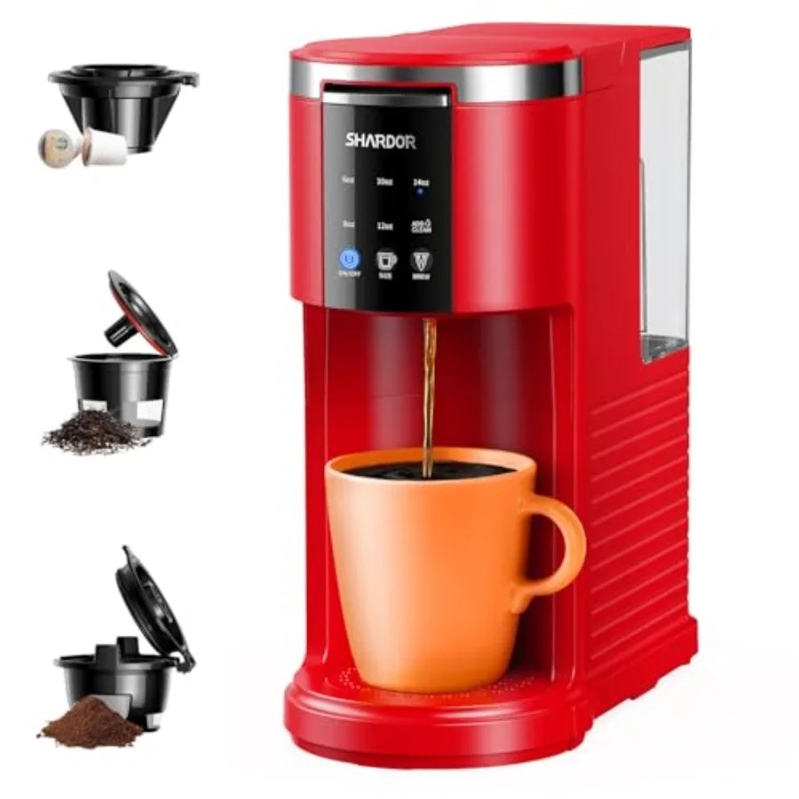 

3 in 1 Coffee Maker K Cup Compatible with Ground Coffee Teas Single Serve Coffee Machine 614oz Brew Sizes 40oz Detachable Water