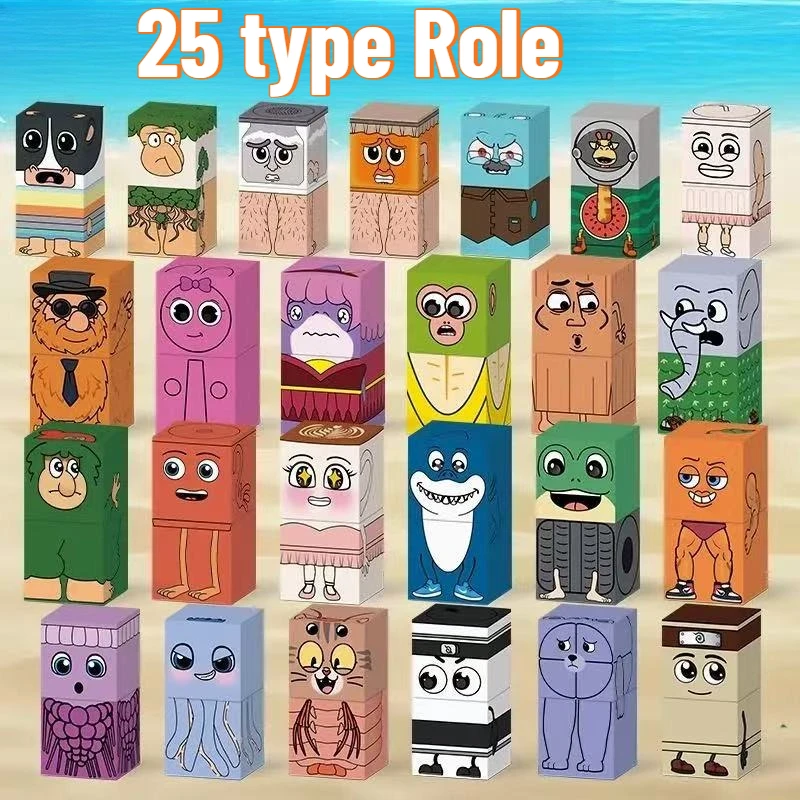 Klocki magnetyczne Tung Tung tung Sahur, układanka, kostka, zabawka edukacyjna STEM dla dzieci, model DIY Turarero, rozwijająca inteligencję.