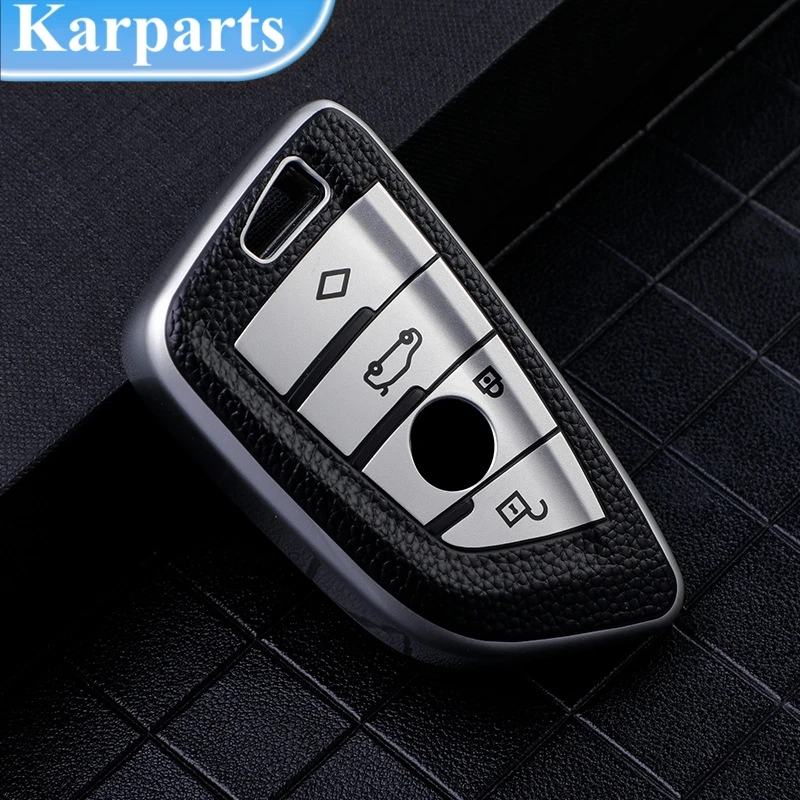 

Leather TPU Car Remote Key Case Cover Shell Fob For BMW X1 X3 X5 X6 X7 1 3 5 6 7 Series G20 G30 G11 F15 F16 G01 G02 F48 Keyless