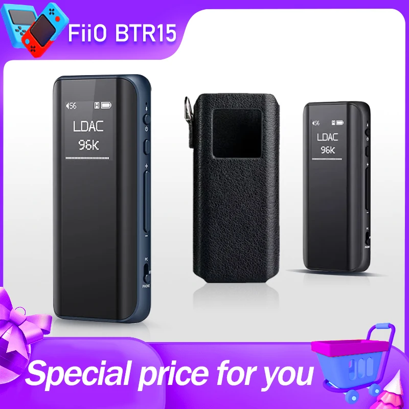 FiiO BTR15 Bluetooth 5.1 Receiver USB DAC AMP Hi-Res Headphone Amplifier 2* ES9219MQ DSD256 LDAC / aptX  3.5 / 4.4mm Output