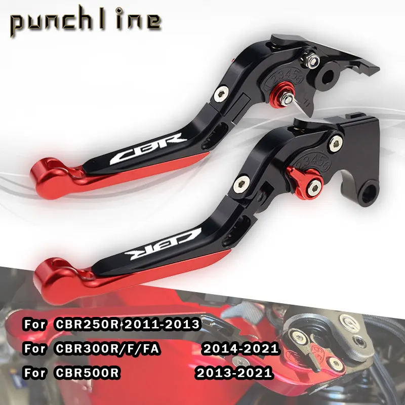 

Fit For CBR250R Folding Extendable Brake Clutch Levers CBR 300R CBR300 F CBR300FA CBR 500R Motorcycle CNC Accessories Handle Set