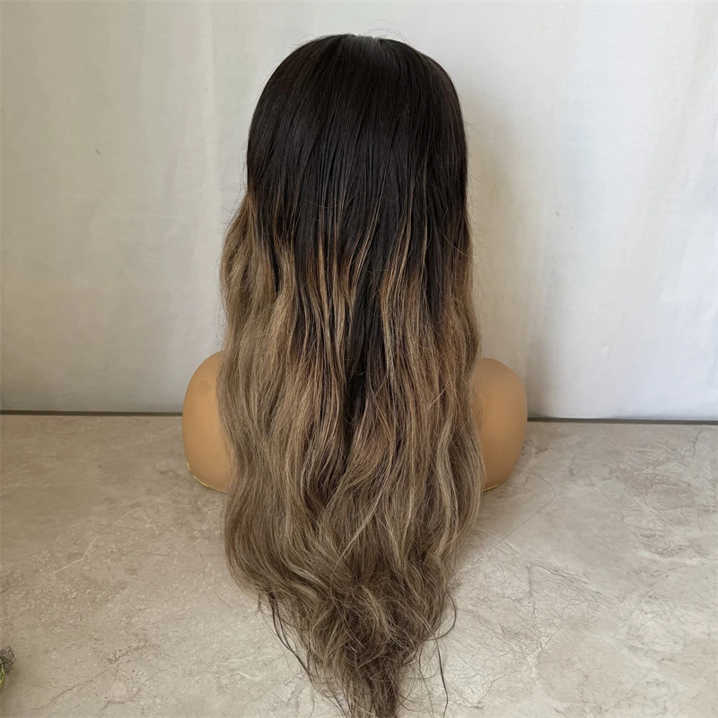 

Парик омбре-блонд с кружевной фронтальной частью 13x6, свободная линия разделения, предварительно вычесанная линия роста волос, из натуральных европейских волос, без клея, с эффектом детских волос