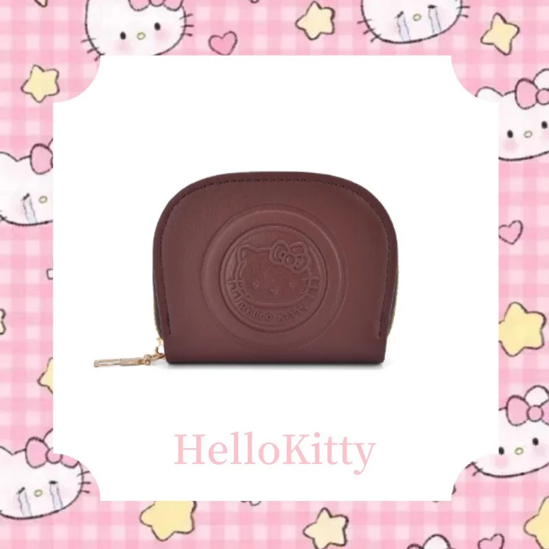 Sanrio Hello Kitty lindo retro mini billetera femenina estampado de dibujos animados simple moda versátil casual multi-tarjeta tarjeta bolsa