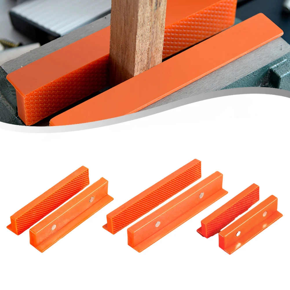 Flat Nylon Vise Pads with Magnetic Attachment Anti-Pinch Protective Cover for Woodworking Metalworking and Pipe Holding