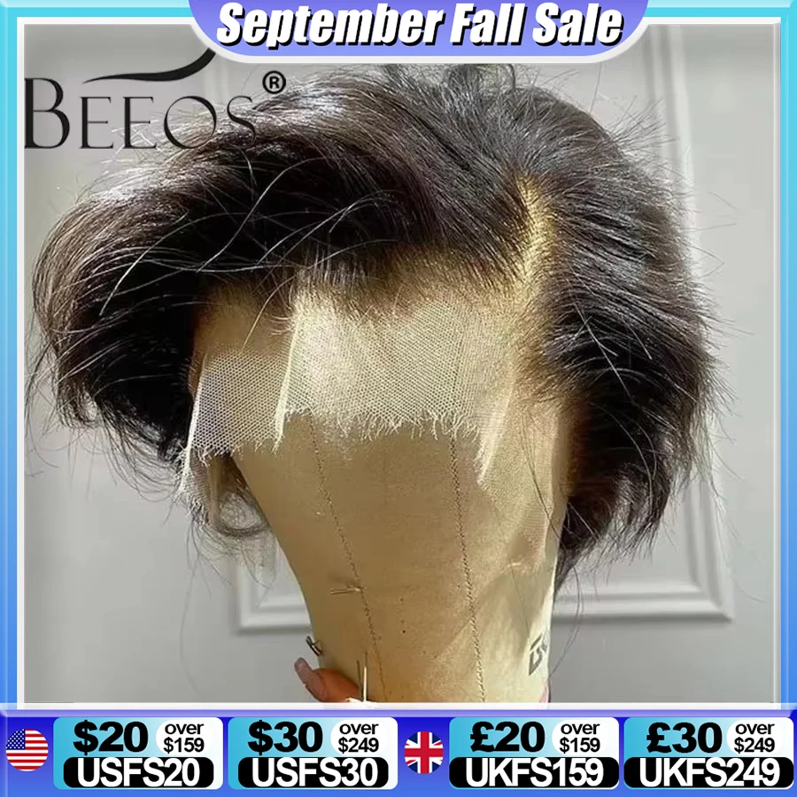 

BEEOS Skinlike 13x4 HD Lace Front Human Hair Wigs Pre plucked Short Pixie Cut Wig Brazilian Hair Wigs For Women Melting Skins