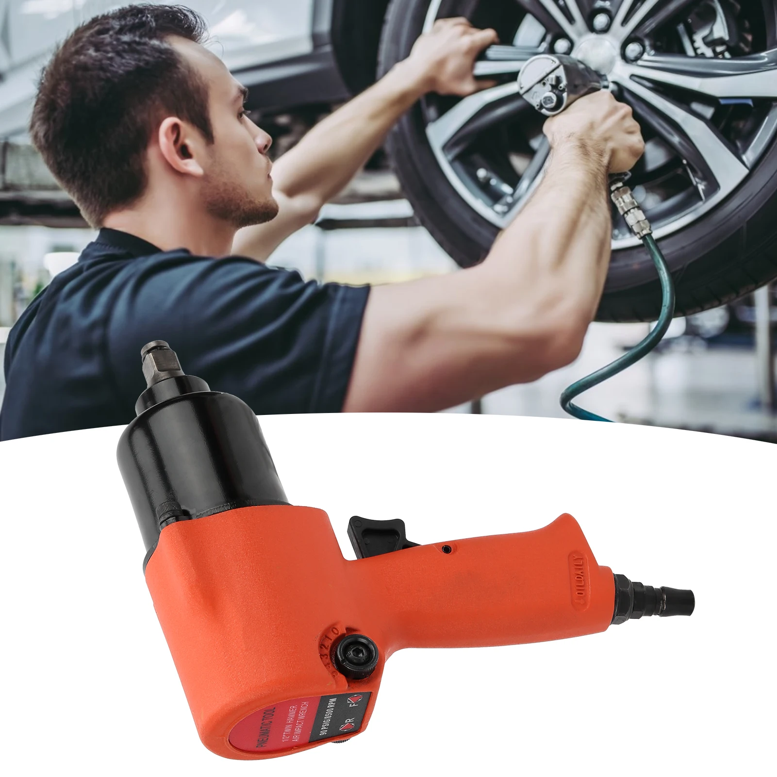 Pneumatic Wrench Set Industrial Grade 1/2in High Torsion Auto Repairing Air Tools 8111T