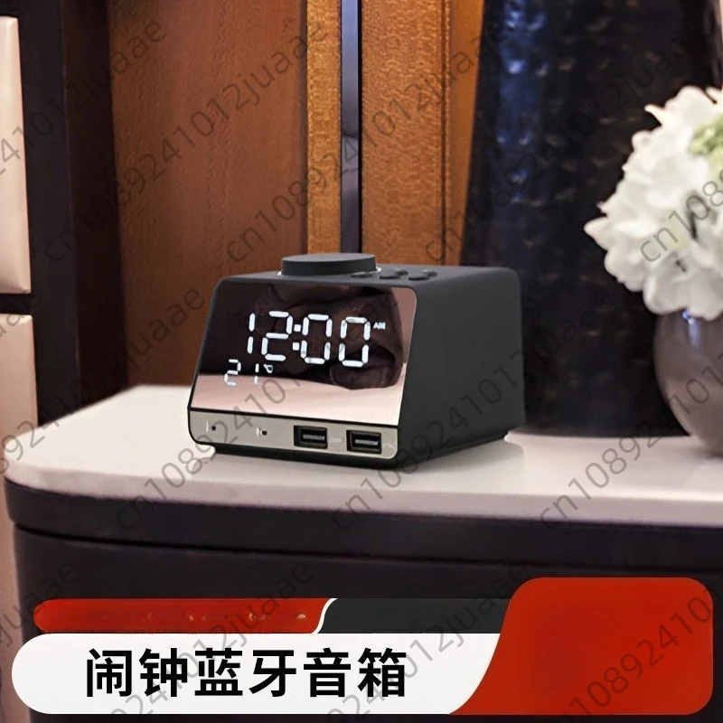 K11 Bluetooth-compatible Radio Alarm Clock Speaker Radios with 2 USB Ports LED Digital Alarm Clock Home Decoration Table Clock
