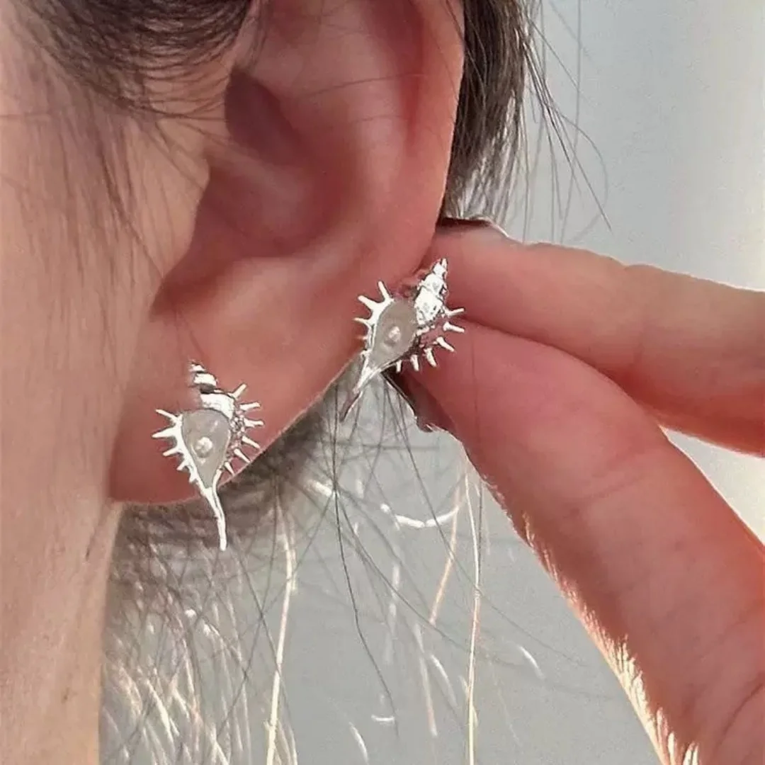 

DUTRIEUX Bohemia Style Silver Color Conch Earrings Charms Beach Spiral Exquisite Niche design Ear Jewelry Accessories Gift 2025