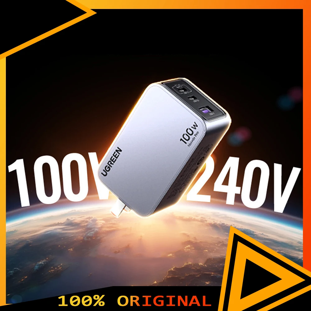 

UGREEN 100 Вт GaN Зарядное устройство USB C Зарядное устройство QC4.0 3.0 Быстрая зарядка для ноутбука Macbook Tablet PD Быстрое зарядное устройство для iPhone 17 16 15 Pro