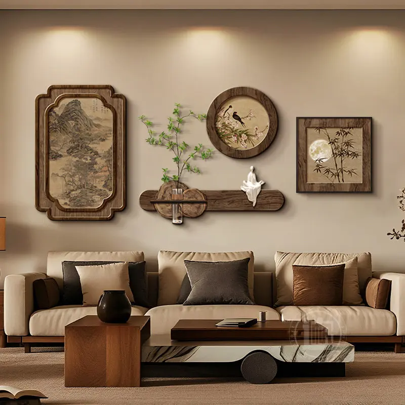 Living room decorative painting combination Chinese soft decoration arrangement  price difference