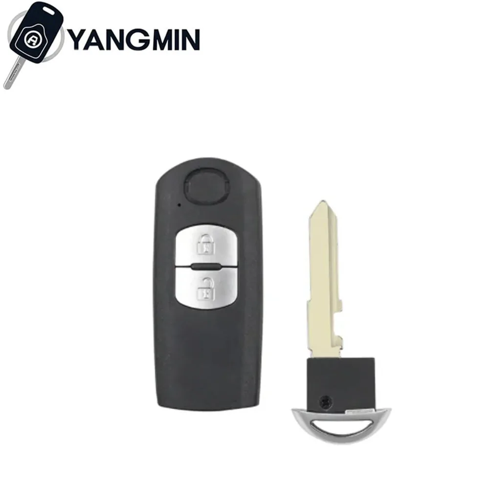 Yangmin Sleutel Shell Case Voor Mazda X-5 Summit Axela Atenza M3 M6 CX-5 Auto Afstandsbediening Sleutel Met Ongesneden Blade Smart afstandsbediening