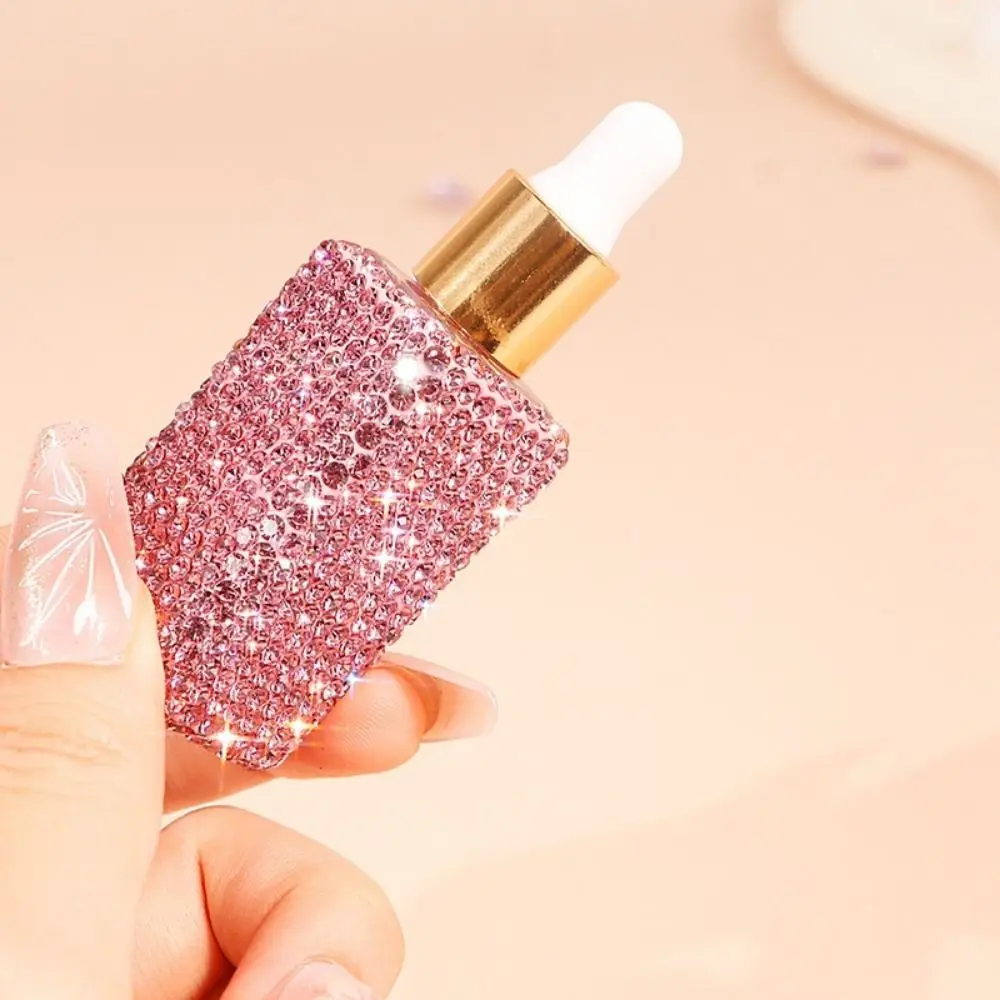 Glitzernde Strass-Flasche, leere, nachfüllbare, kreative Tropfflasche für ätherische Öle, Kristall-BlingBling-Ätherischöl-Fläschchen – Detail 4
