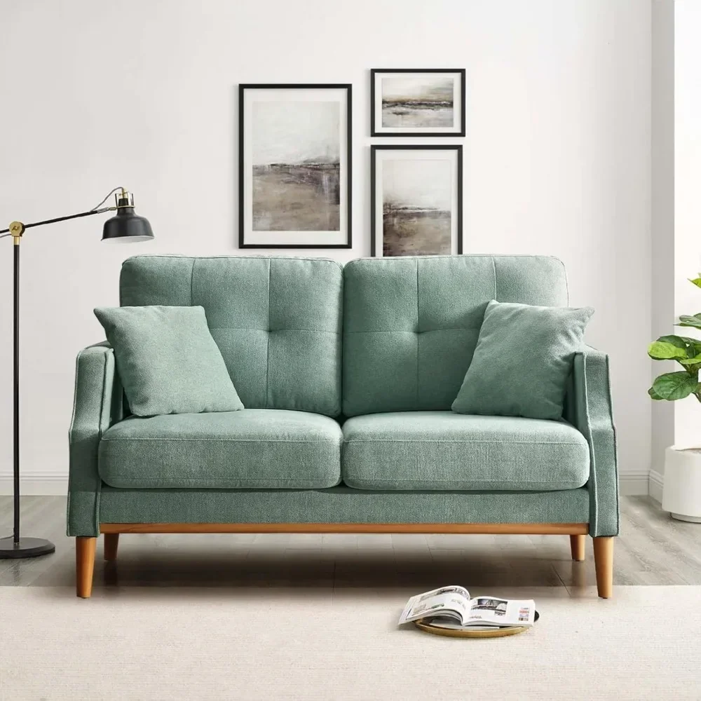 

56,7-дюймовый двухместный диван для гостиной, небольшой квартиры и помещения, перезаряжаемый многоместный диван с современным дизайном и компактным стилем