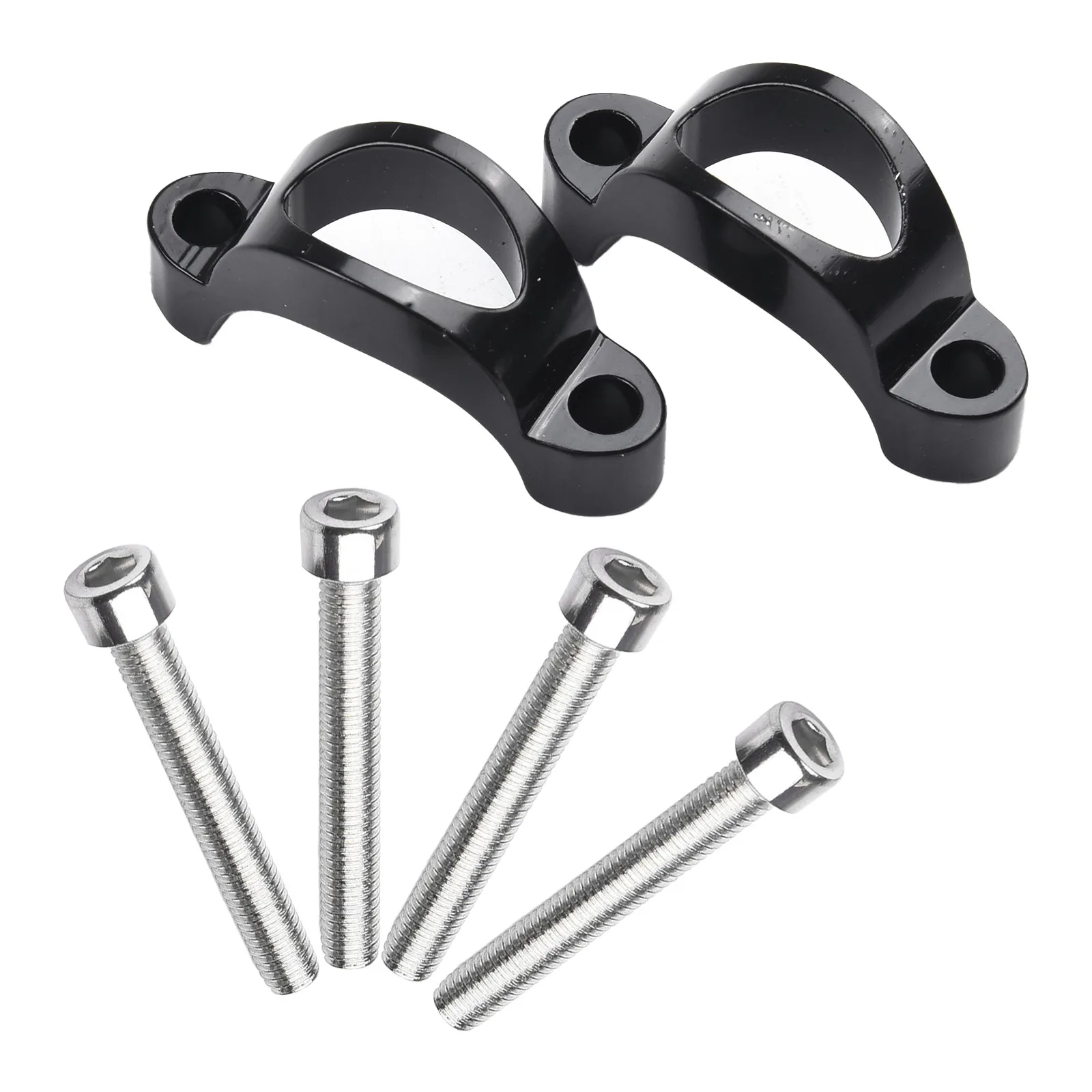 Aluminum Alloy Spacer For TT Handlebar Heightening Pad 31 8mm Diameter Superimposed Height Black Heightening Screws