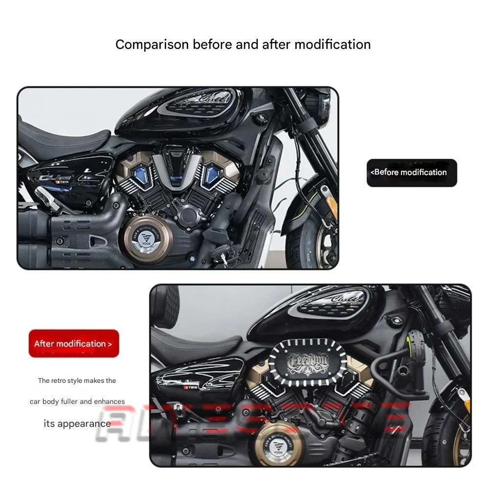 Oval Transparent Air Filter Cover Fit For VOGE CU625 Left Right Side Air Cleaner Housing Modified Accessories