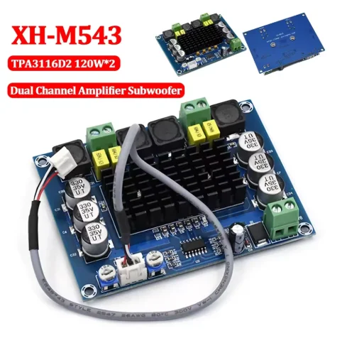 TPA3116D2 ثنائي القناة ستيريو عالية الطاقة الرقمية الصوت مكبر كهربائي مجلس 2*120 واط XH-M543