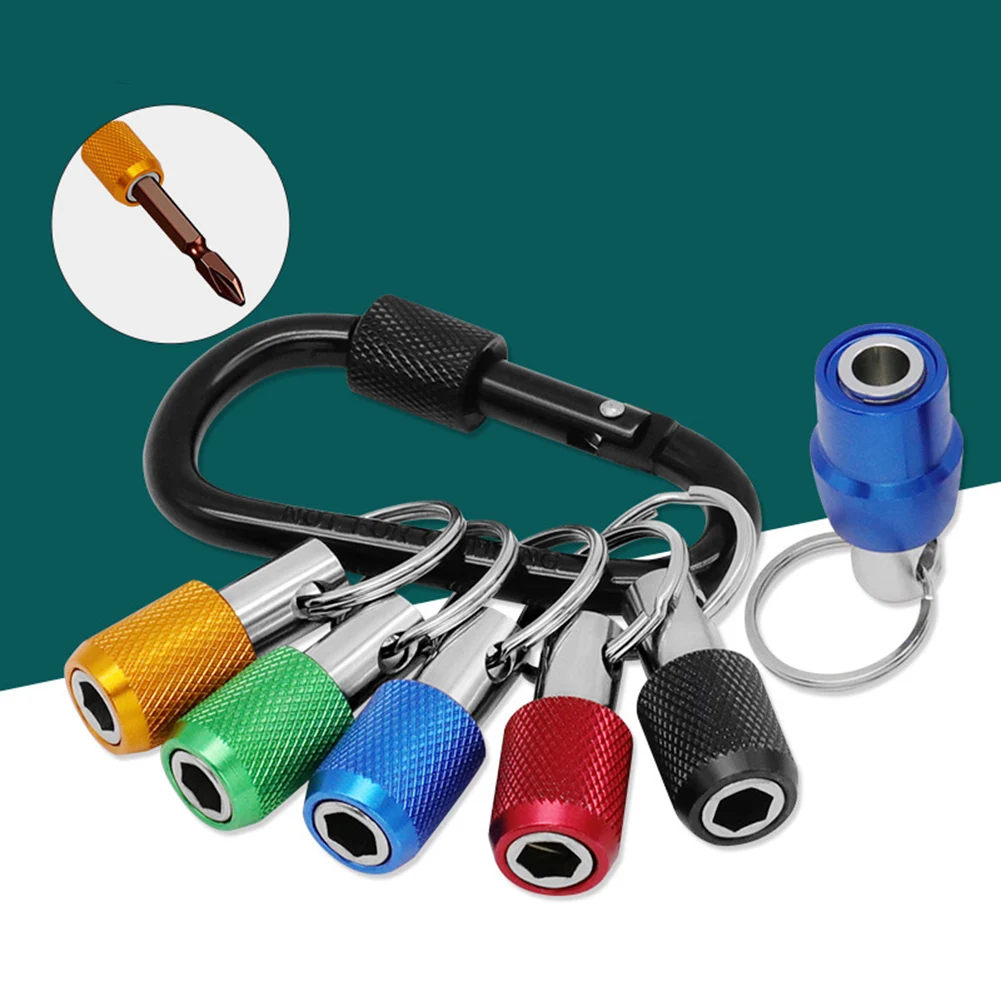 3/5pc Drill Bit Holder 1/4 Hex Shank Screwdriver Keychain Extension Bar Quick Release Screwdriver Bits Replace Extension Bar