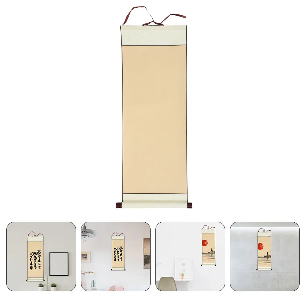 

2Pcs Hanging Scroll for Chinese Calligraphy Practice Premium Rice Paper with Moderate Ink Inhibition Suitable for Sumi Painting