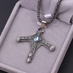 Game Bloodborne Jewelry Necklace Vintage Cross Necklace Pendants For Men Amulet Necklace Masculino Collar Wholesale