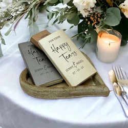Happy Tears Tissue Sleeve. Wedding Tissues. Wedding Favour. Tissue Favor.