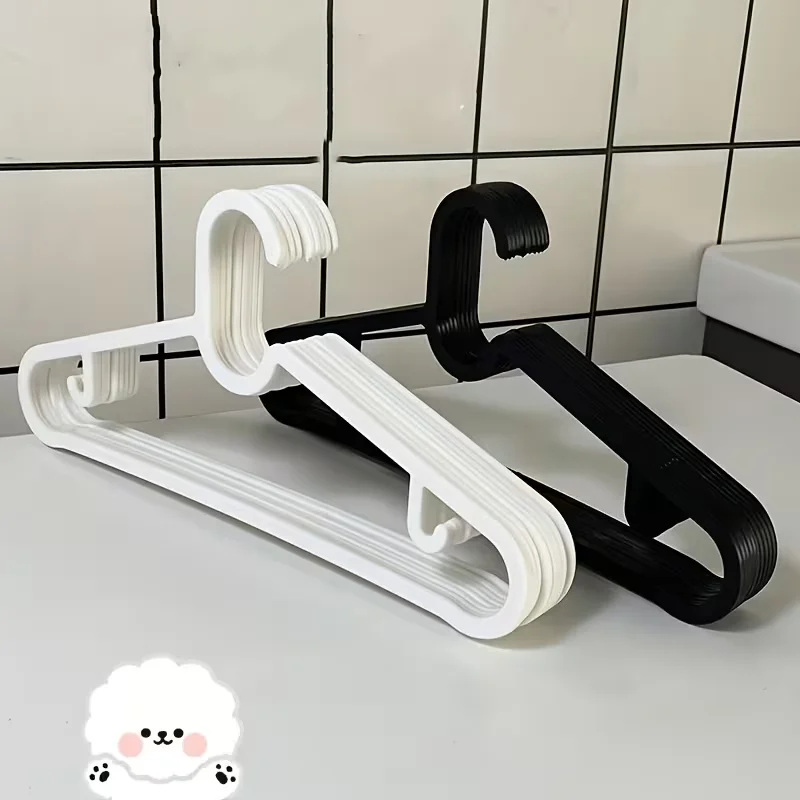 12Pcs Plastic Hangers, Non-Slip and Traceless Hangers, Ultra-Thin Coat Hangers, Simple Clothes Hangers for Home Use, Space-Saving Multifunctional Drying Racks, Thickened and Widened Shoulder Hangers, Non-Marking Pants Hangers