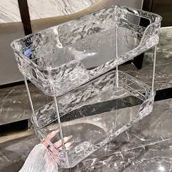 Transparent Acrylic Bathroom Storage Rack Large Capacity Cosmetic Organizer  Desktop Skincare Fragrances Holder