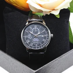 5pcs Set Bracelet Men Automatic Watch Simple Sport Style Gentlemanliness Men's Bracelet Include Box for Outdoor Sports