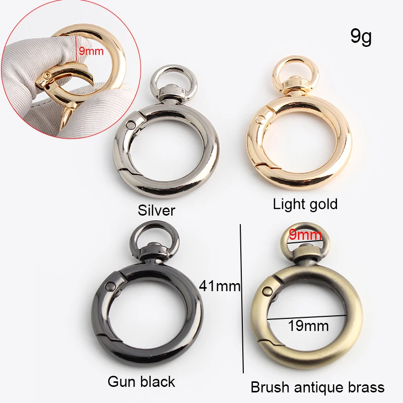 10-50-100buah 4 Warna 41X19Mm 3/4 "Gesper Dompet Logam Gantungan Kunci Dapat Dibuka untuk Tali Tas Tangan Aksesori Gesper Anjing