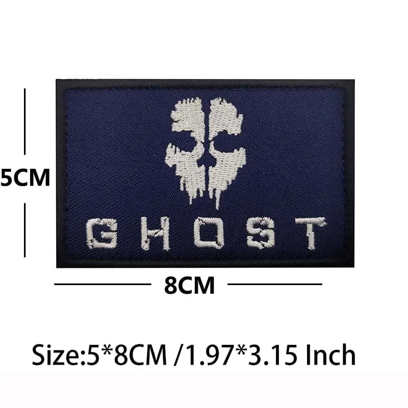 Piratenflagge, FOG Forward Observations Kleidungsabzeichen, Blackbeard Totenkopf Herz bestickte Applikation taktisches Emblem Hakenschlaufen-Aufnäher