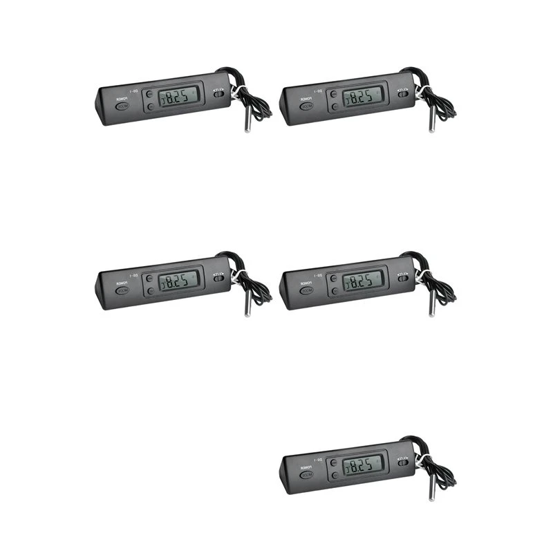 CYL-5X DS-1 Car Thermometer LCD Display C/F Clock Temperature Sensor Controller Indoor Outdoor Thermostat With Probe