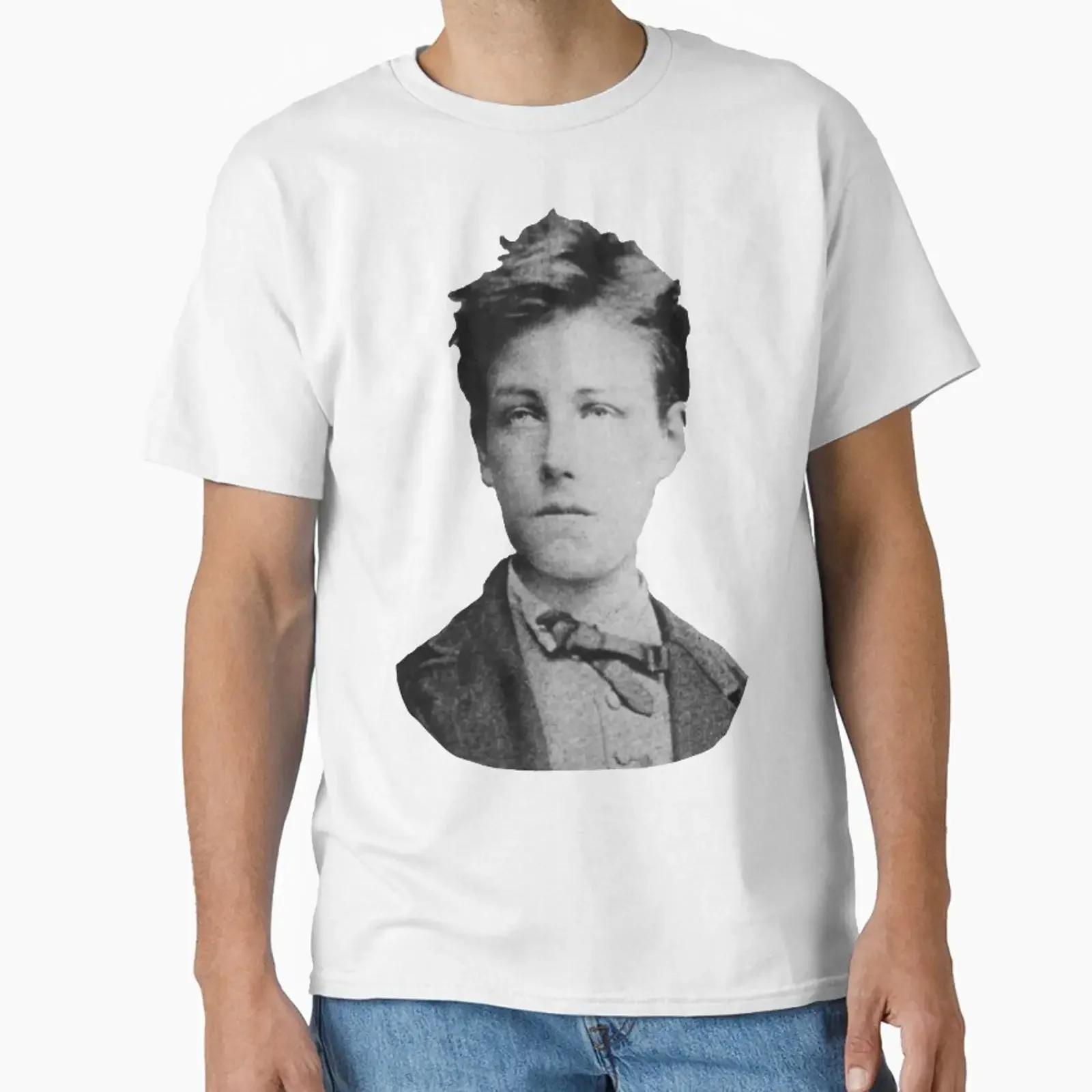 Arthur Rimbaud designed and sold by AWAarts vintage Washed fashion designer clothes Top For Everyday Wear Comfortable graphic