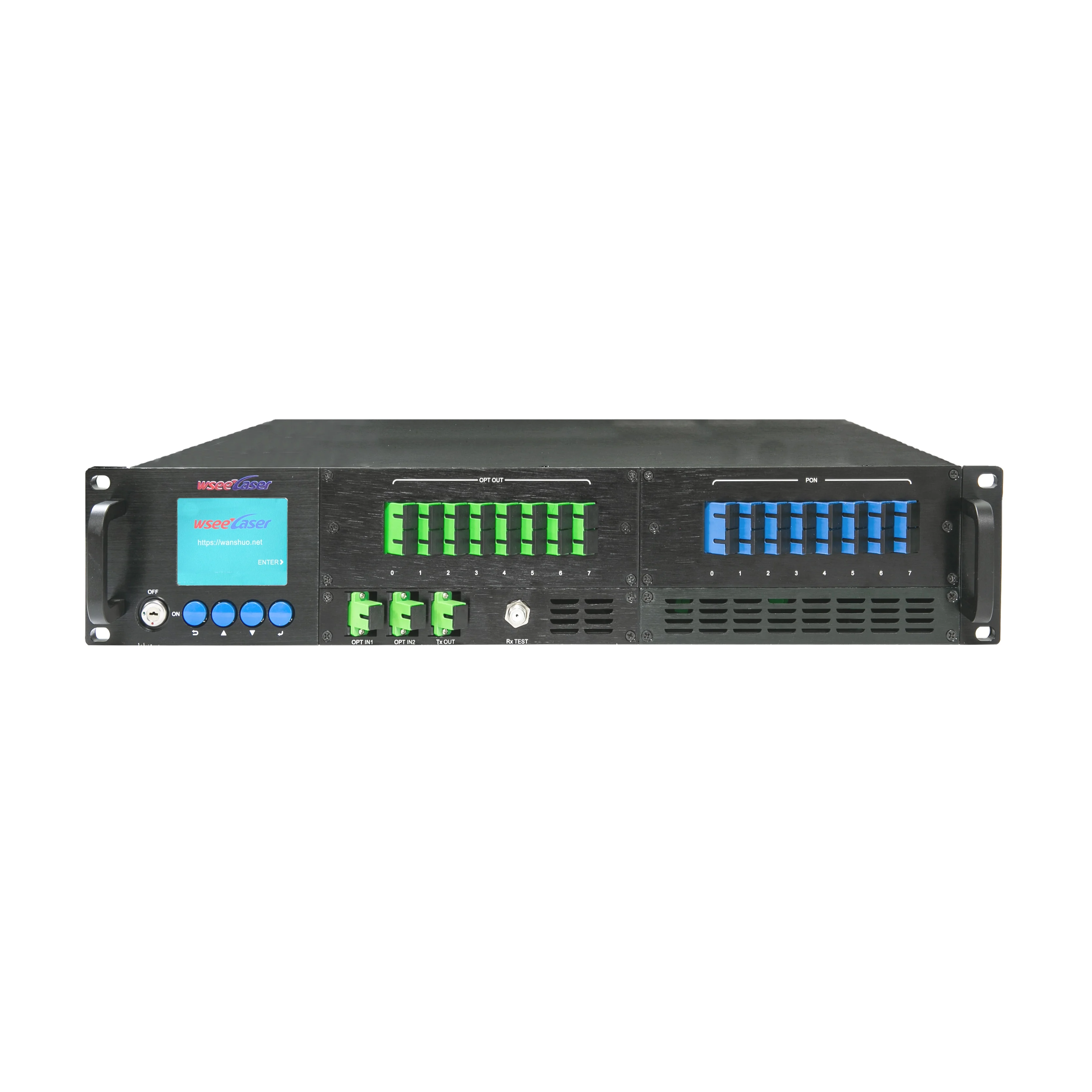 Amplificador Óptico WDM de Brida Oblicua de 23dbm con 16/32 Puertos, Entradas Duales IPv6 CATV EDFA, Fabricante OEM X para Redes de Centros de Datos